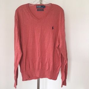 Polo by Ralph Lauren Pima Cotton V-Neck Sweater.